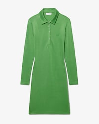 Vestido Polo De Sat&eacute;n Fluido Piqu&eacute;