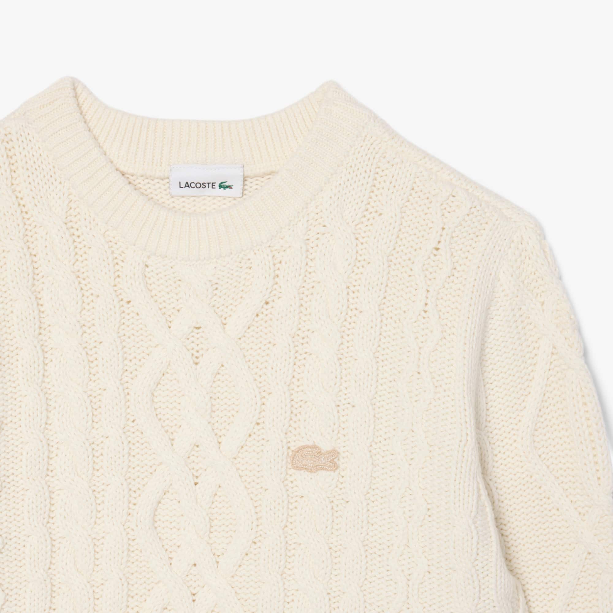 Cotton and Wool Crew Neck Sweater