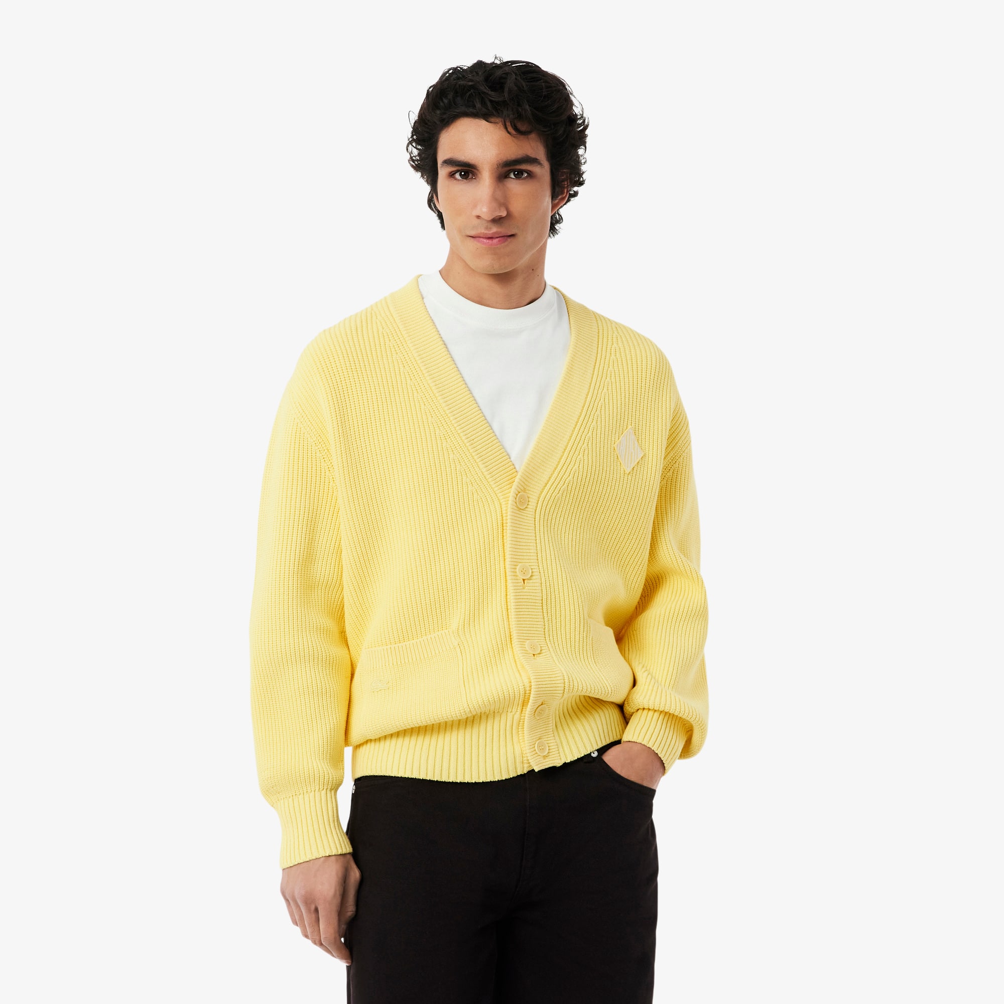 Relaxed Fit Ribbed Cotton Cardigan - Sweaters & Sweatshirts - New