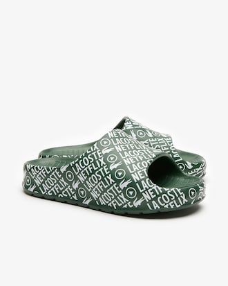 Women's Lacoste x Netflix Serve Slide Textile Slides