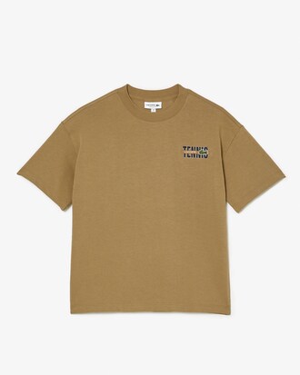 Playera de algod&oacute;n con estampado delantero y trasero