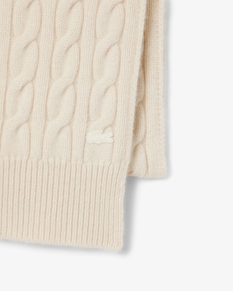 Runway Cable Knit Cashmere Scarf