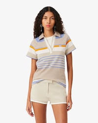 Polo slim fit Piqu&eacute; ray&eacute; D&eacute;fil&eacute;