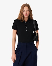 Polo femme L.12.D slim fit en piqu&eacute; de coton stretch