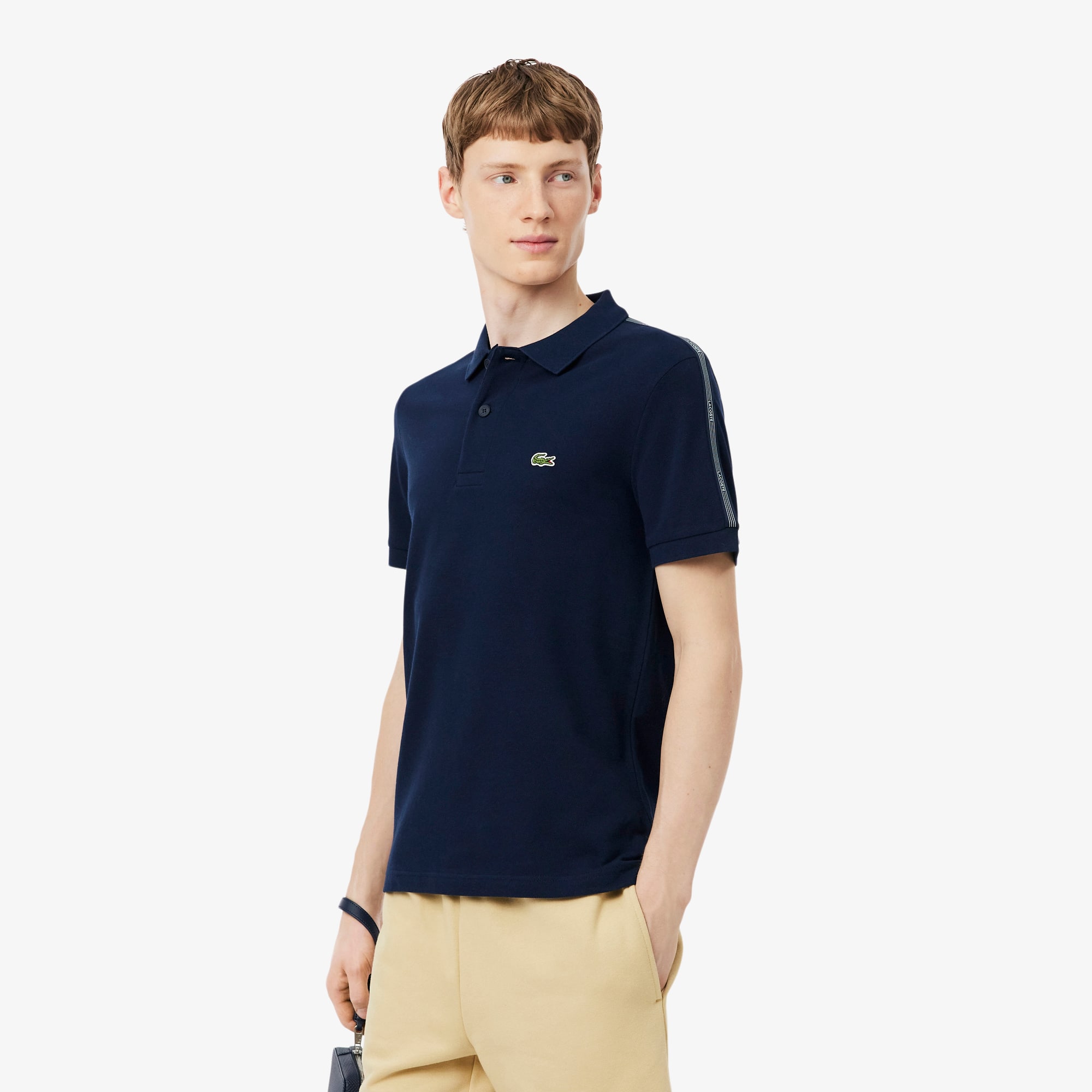 Lacoste Regular Fit Logo Stripe Polo
