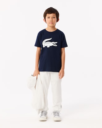 Kids' Oversized Technical Cotton Tennis T-Shirt