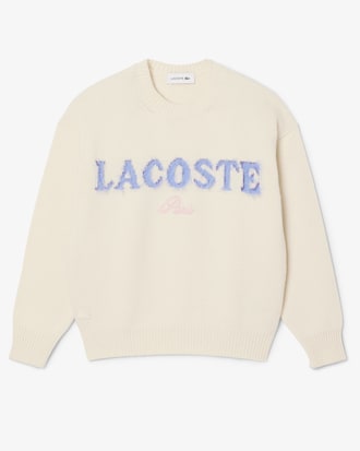 Women's Intarsia Branded Wool Sweater