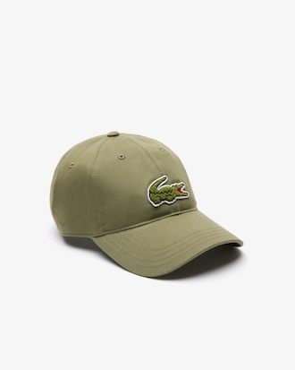 Unisex Crocodile Badge Cotton Twill Cap