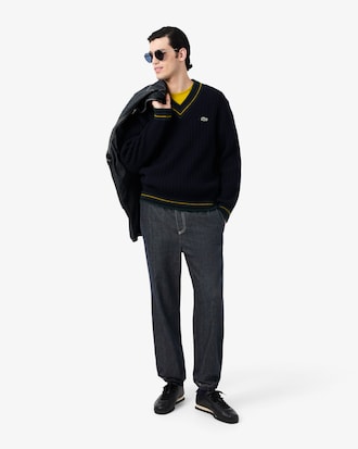 Relaxed Fit Elasticated Waist Denim Pants