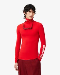 Runway High Neck Printed Stretch T-shirt