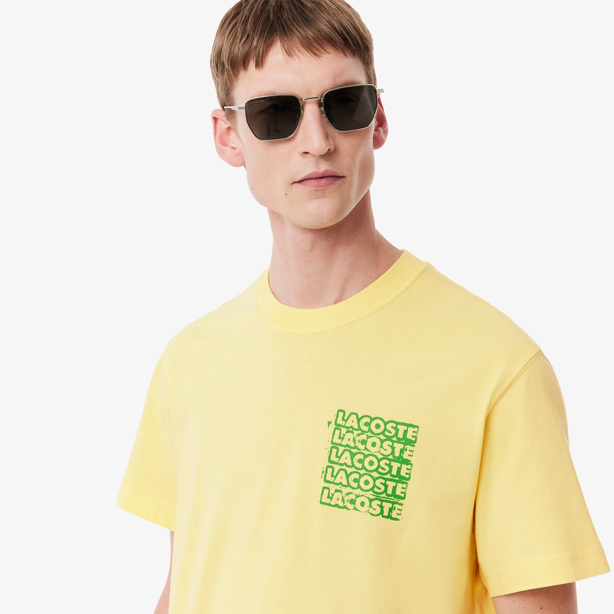 Men's Cotton Jersey Graphic T-Shirt - T-shirts - New In 2026 | Lacoste
