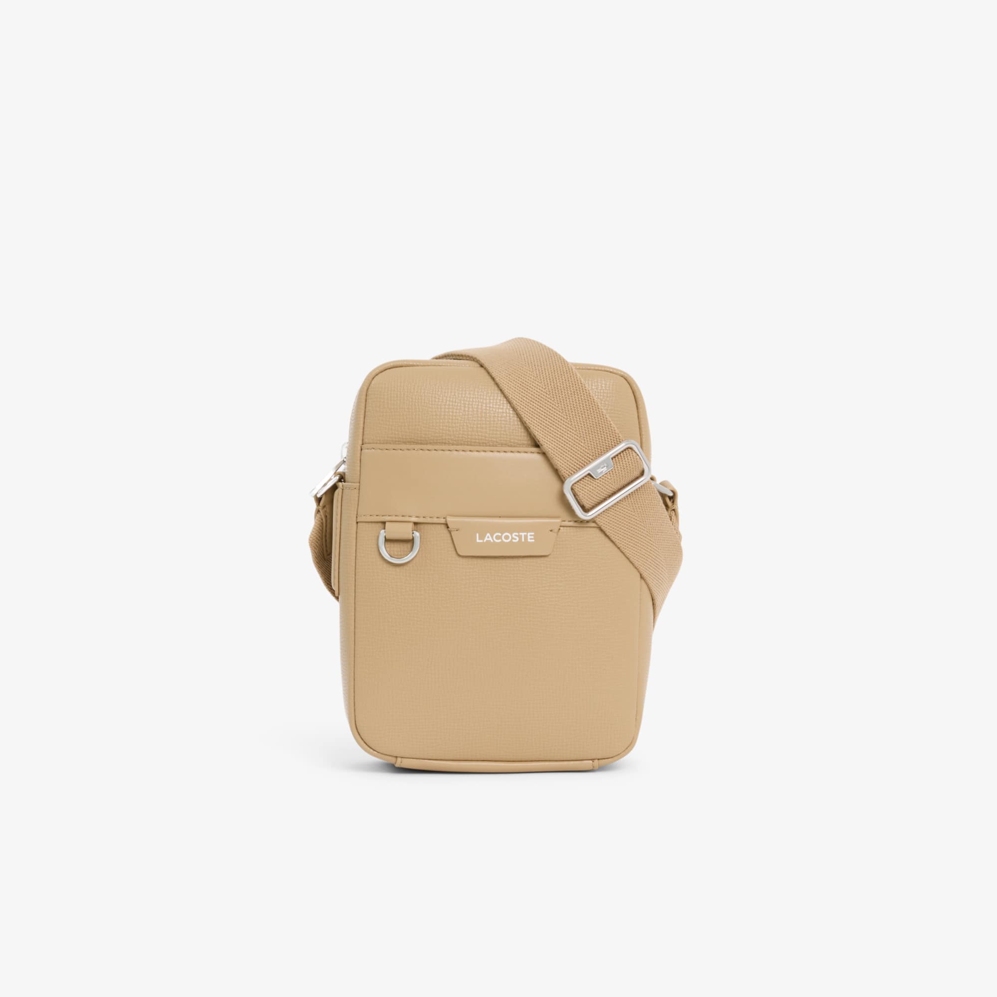 Lacoste Ossian Leather Satchel - One Size In Beige