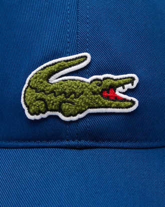 Unisex Crocodile Badge Cotton Twill Cap
