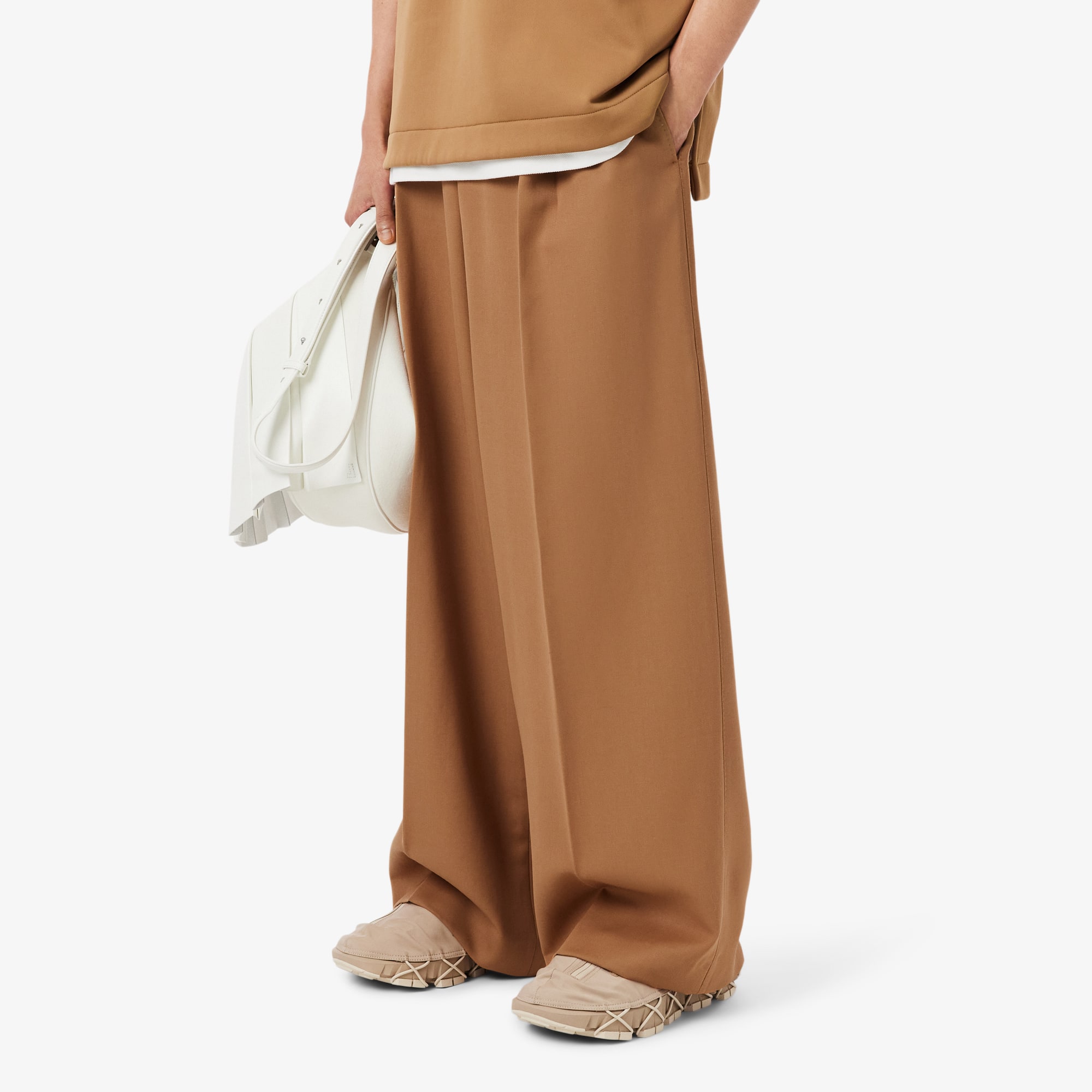 Runway Wide Fit Tailored Wool Pants