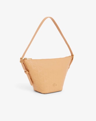 Small Maheki Embossed Leather Hobo Bag