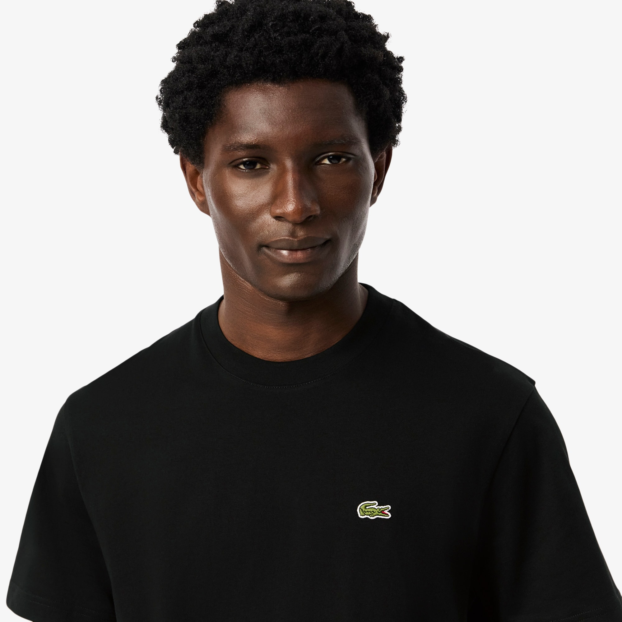 Tシャツ・カットソー LACOSTE Men T-shirt Black TH6709 031 Custom T-shirts | Screen Printed Lacoste Men's Black Crew