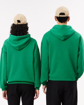 Unisex Loose Fit Badge Accent Hoodie