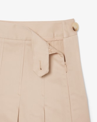 Women's Short Stretch Cotton Pleated Skirt