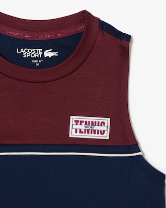 Playera deportiva a contraste de algodón stretch