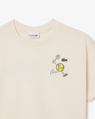 Kids' Tennis Ball Print Cotton T-Shirt