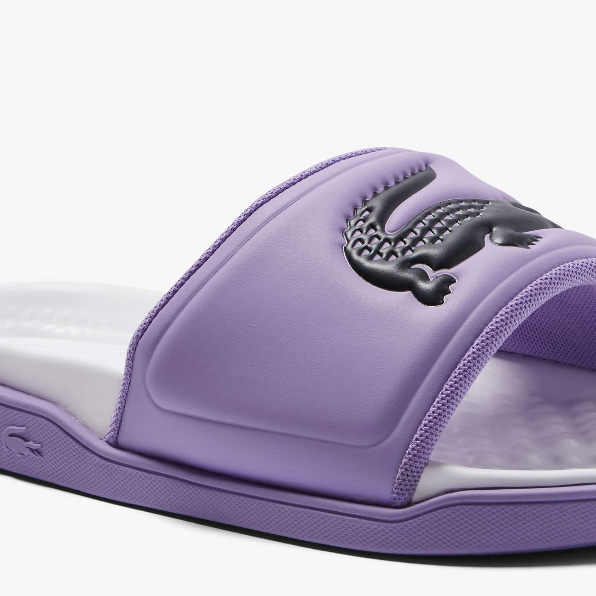 Lacoste - Womens Croco Dualiste Synthetic Colour Contrast Slides