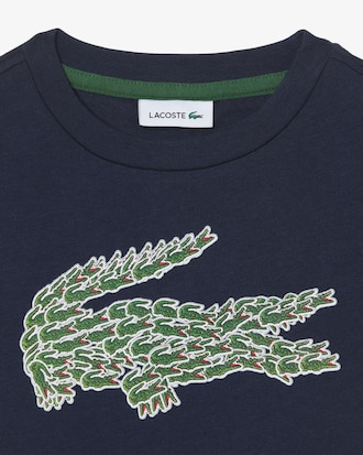 Boys' Crocodile Print Cotton T-Shirt