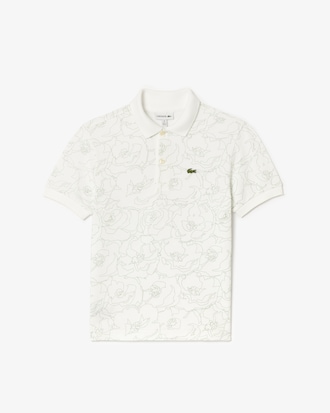 Kids' Flower Print Mini Piqué Polo