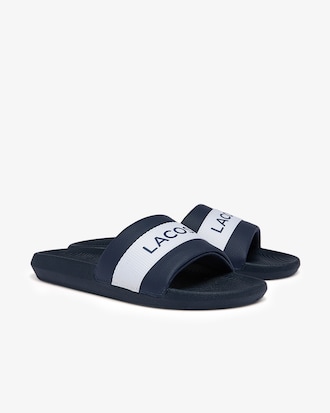 Men's Croco Logo Slides