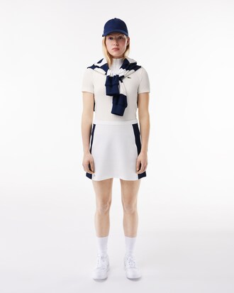 Women's Slim Fit High Zip Neck Polo