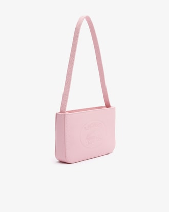 Croco Crew Grained Leather Shoulder Bag