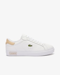 Women's Powercourt Logo Tongue Leather Sneakers