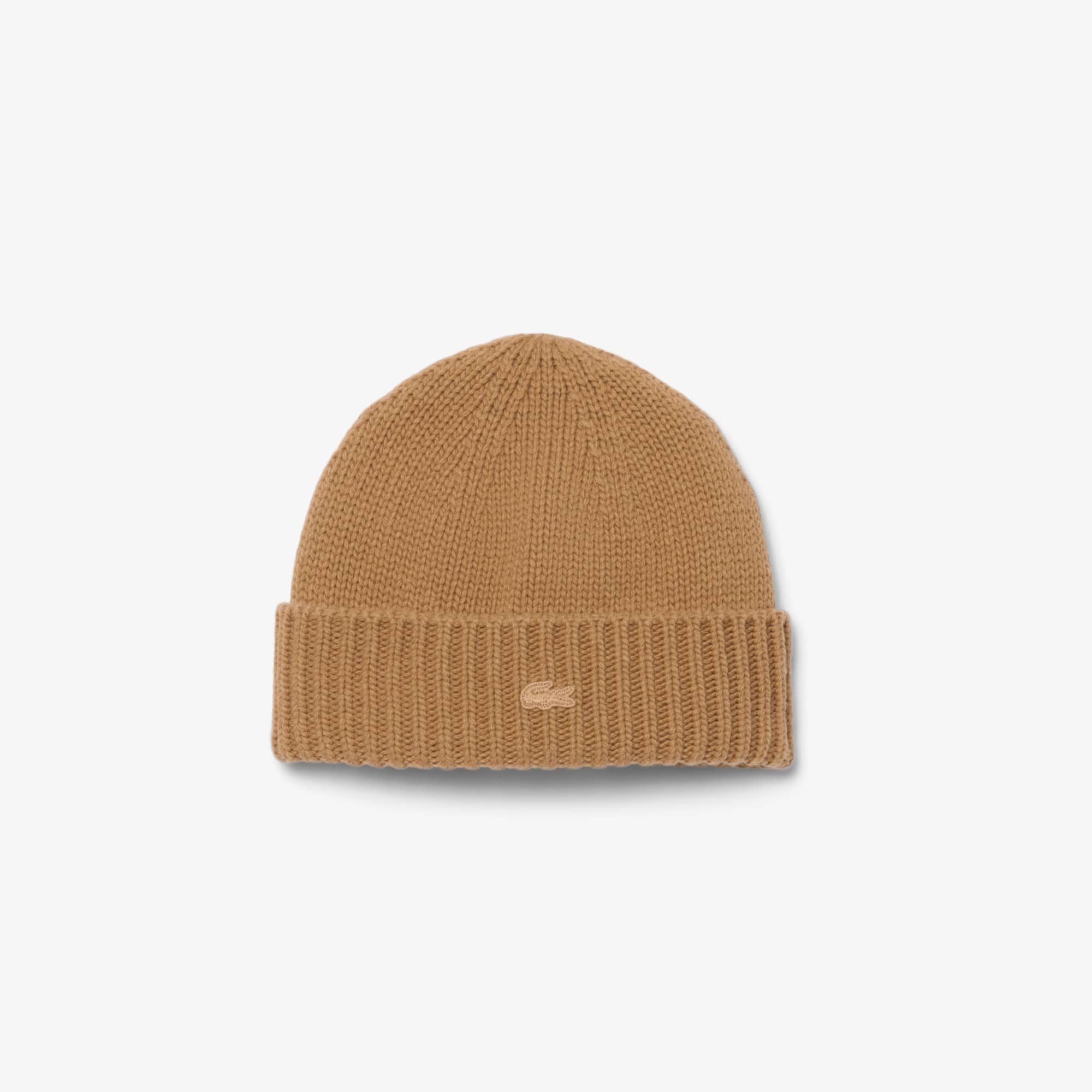 Lacoste Women's 3d Rib Knit Wool Beanie - One Size In Brown