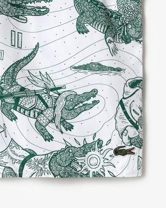 Men&rsquo;s Lacoste x Netflix Printed Swim Trunks