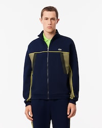 Men's Loose Fit Zip-Up Piqu&eacute; Sweatshirt