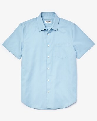 Men's Regular Fit Textured Cotton Poplin Shirt