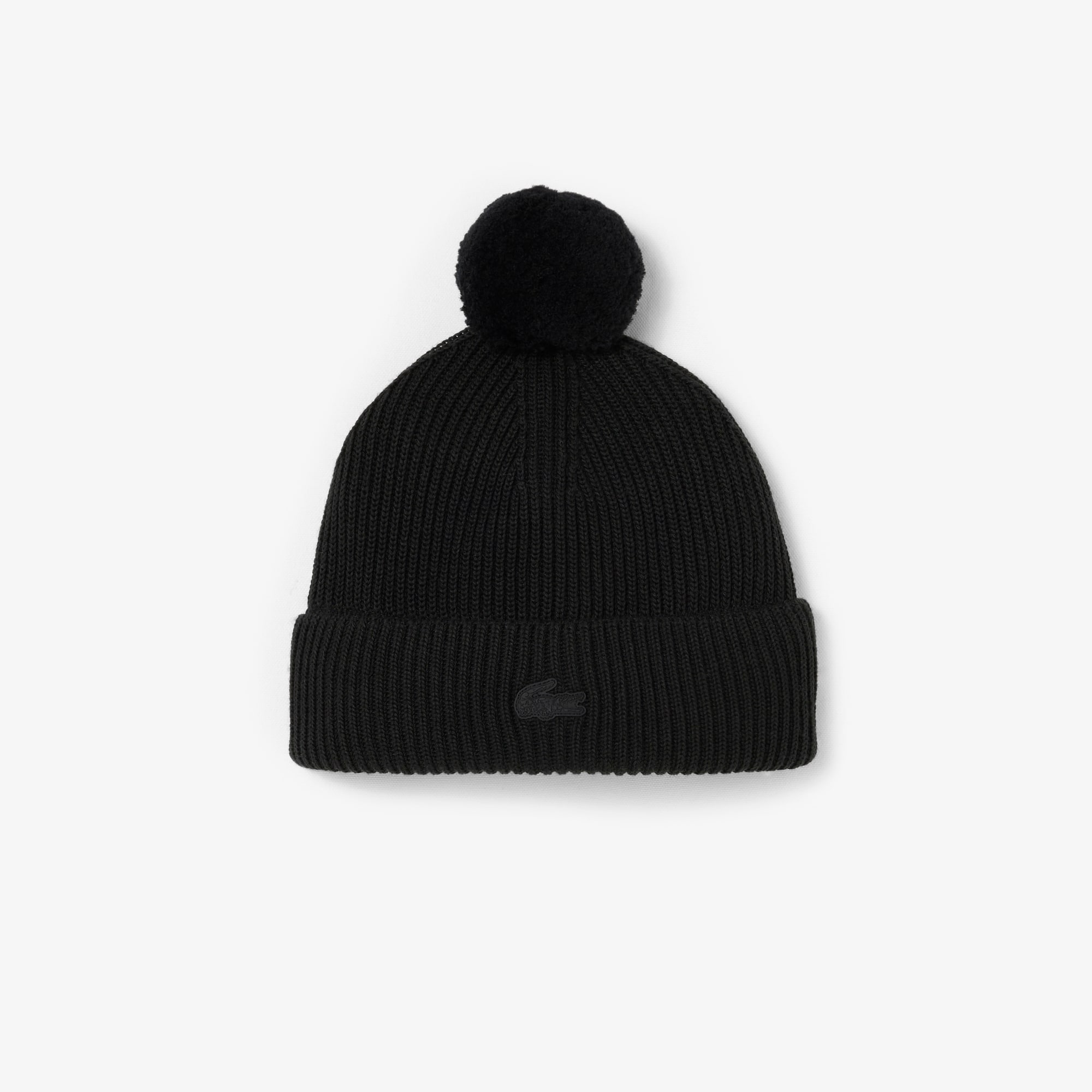 Lacoste Sport Crocodile Stretch Beanie - One Size In Black