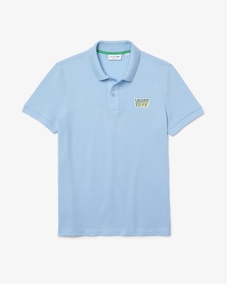 Polo para hombre Lacoste Regular Fit en piqu&eacute; de algod&oacute;n con insignia Lacoste
