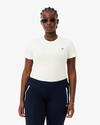 Women's Slim Fit Ribbed Cotton T-Shirt