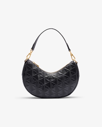 Women's Maheki Embossed Leather Half Moon Bag