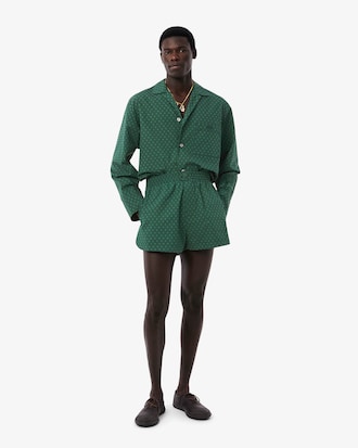 Men's Runway Print Poplin Shorts