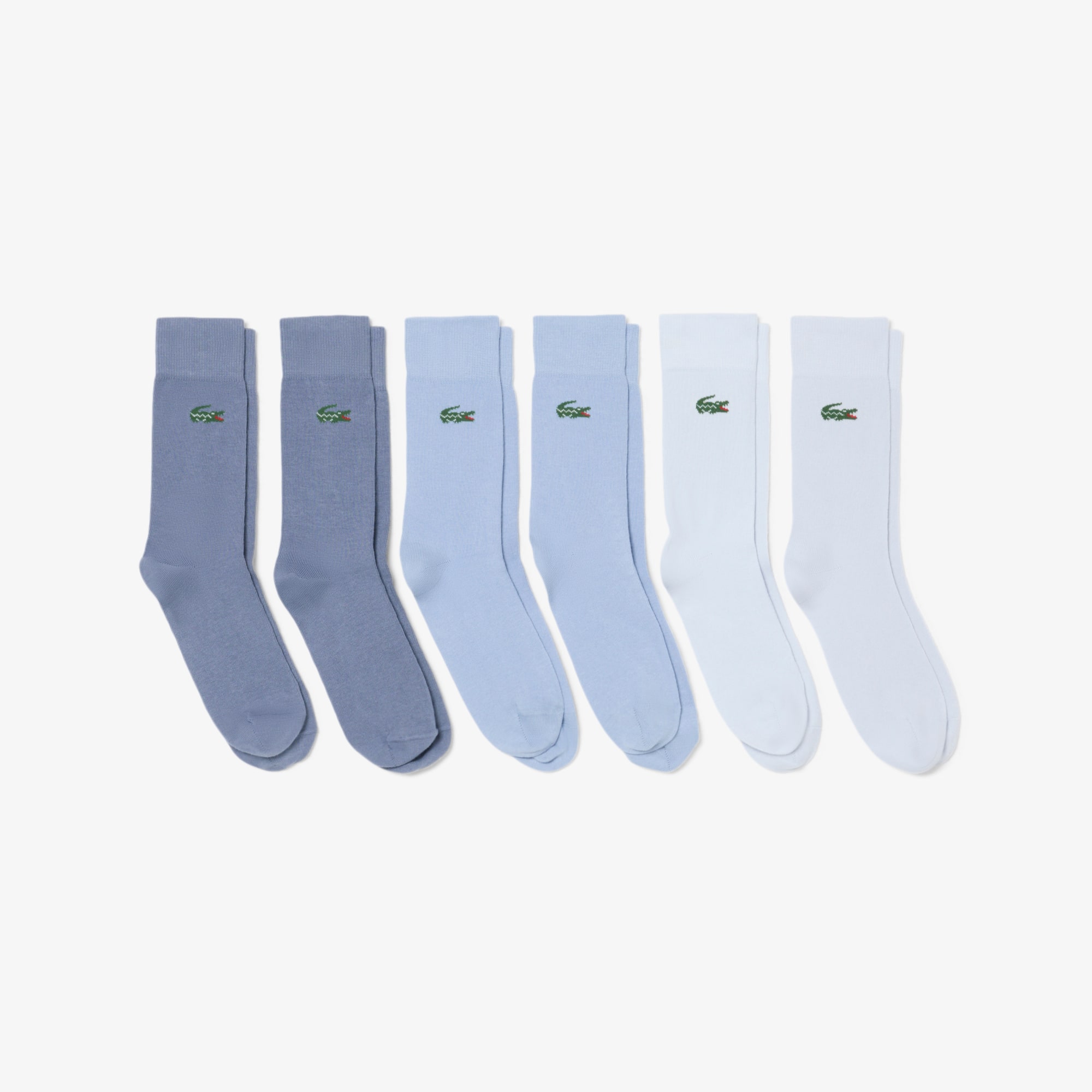 Lacoste 6-pack Socks - 3 - 5.5 In Blue