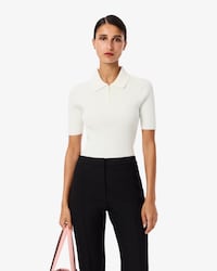 Women's 3D Ribbed Knit Polo