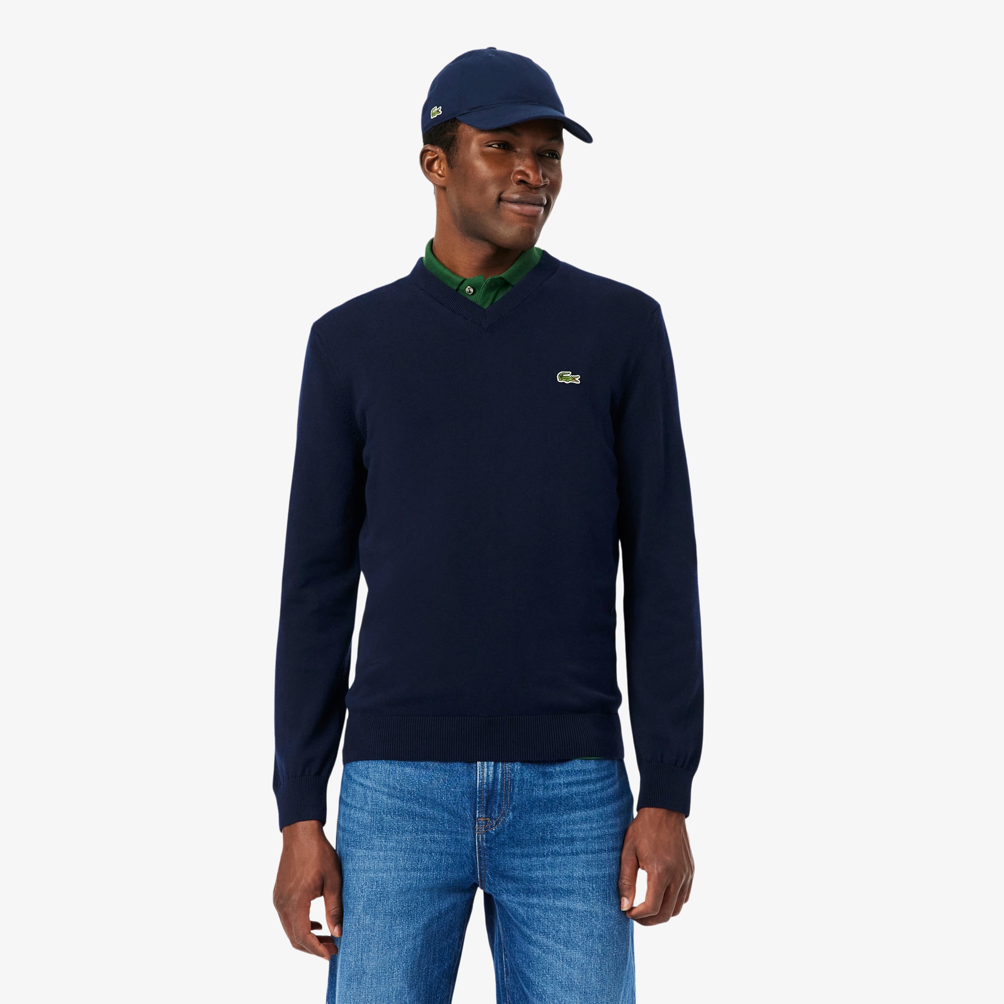 Men's Cotton V-Neck Sweater - Sweaters & Sweatshirts - New In 2026