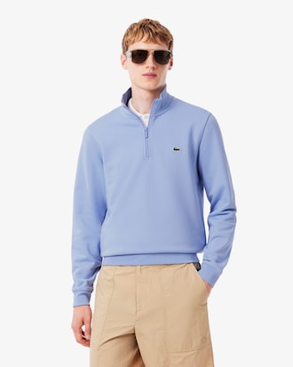 Sweatshirt col montant zipp&eacute; molleton