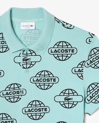 Men's Globe Print Lacoste Movement Polo
