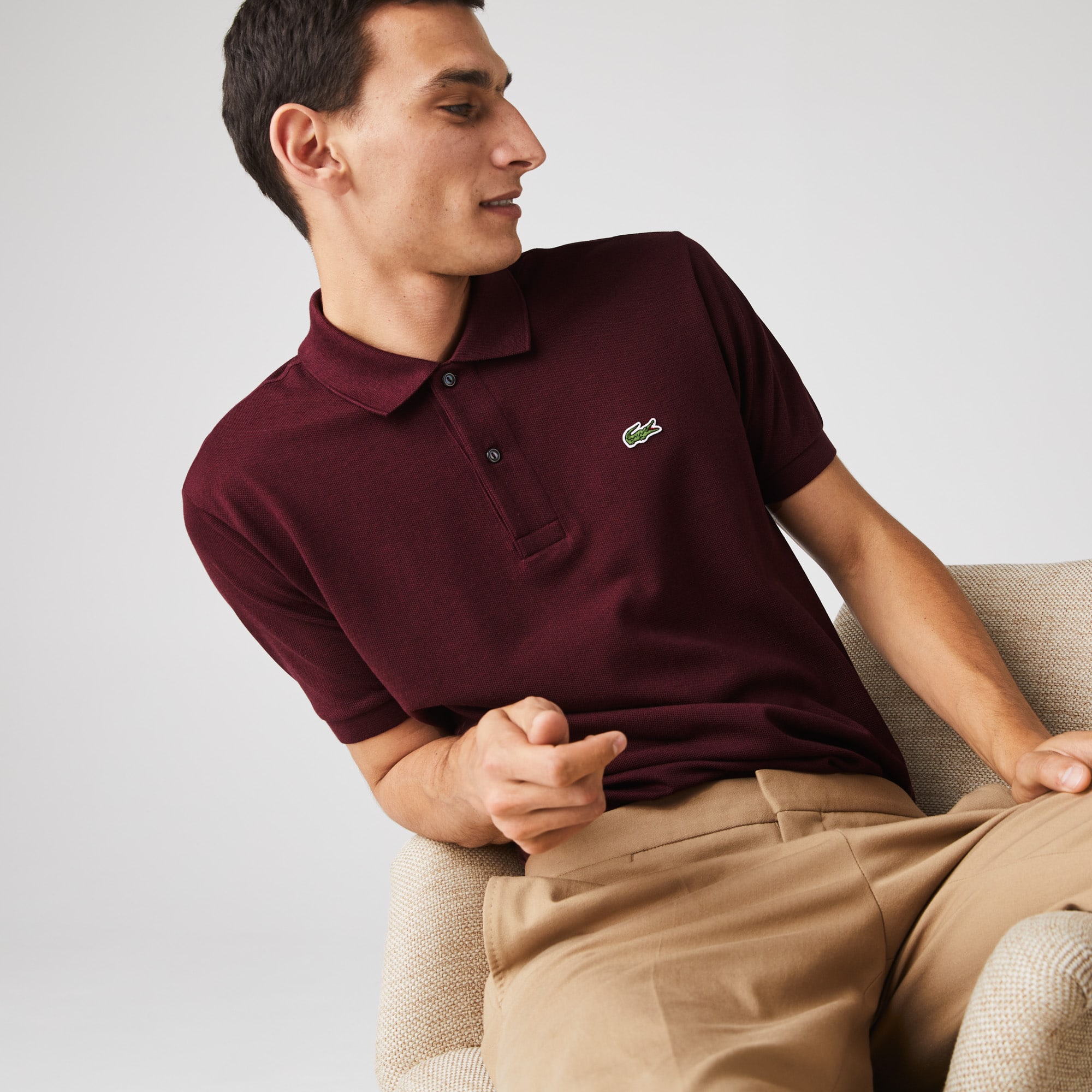 Men's Classic Fit L.12.12 Heathered Polo - Polo Shirts - New