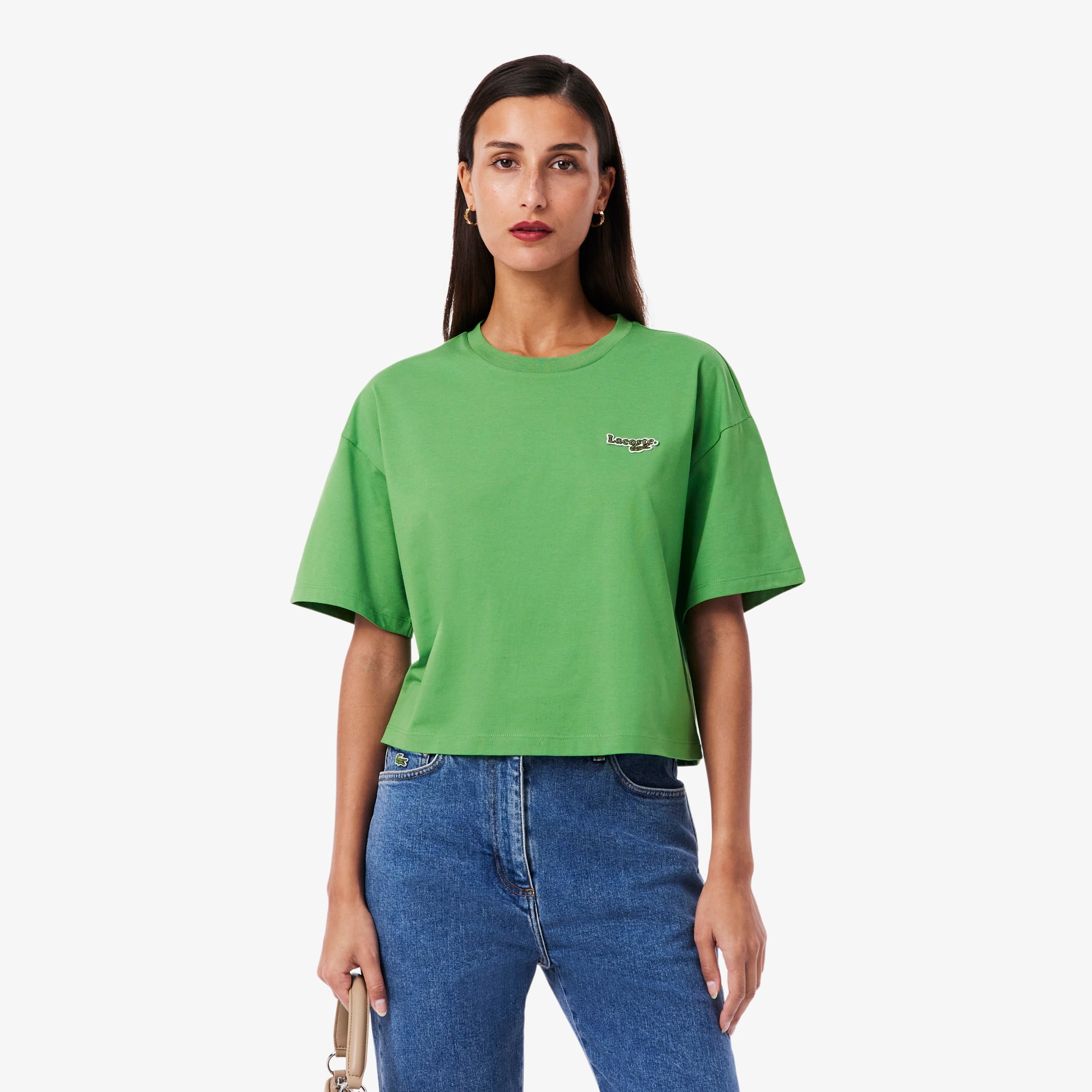 Lacoste Casual Cotton Jersey T-shirt - 40 In Green