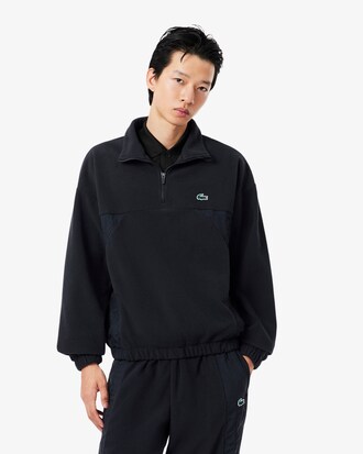 Sudadera Deportiva con Cierre 1/4 en Dos Tejidos