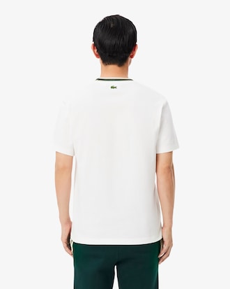 French Made Badge Accent Striped T-shirt