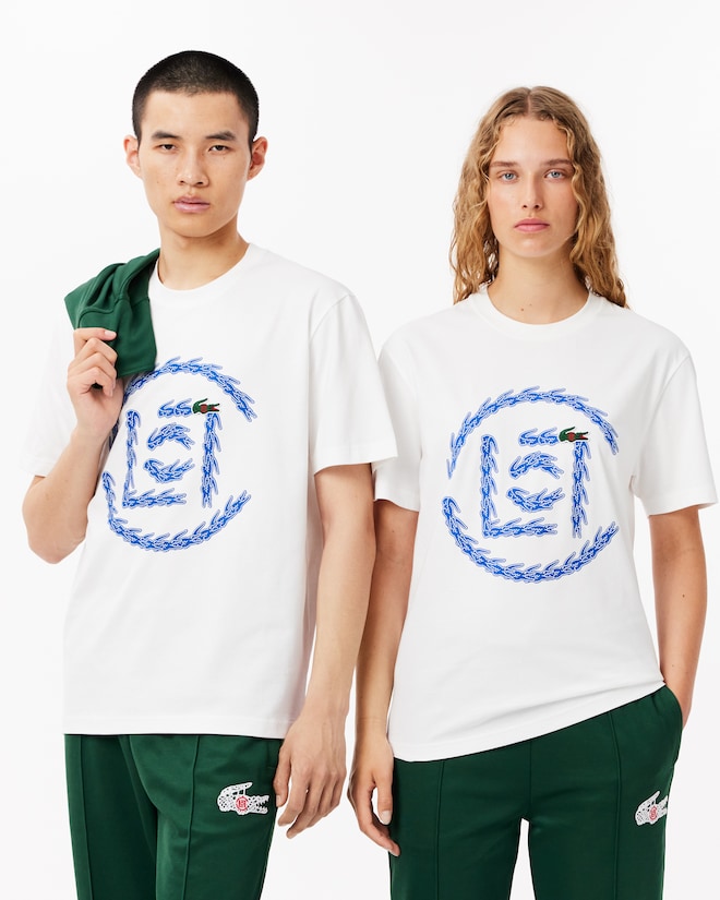 Unisex Lacoste x CLOT Regular Fit Cotton Graphic T-Shirt - T  